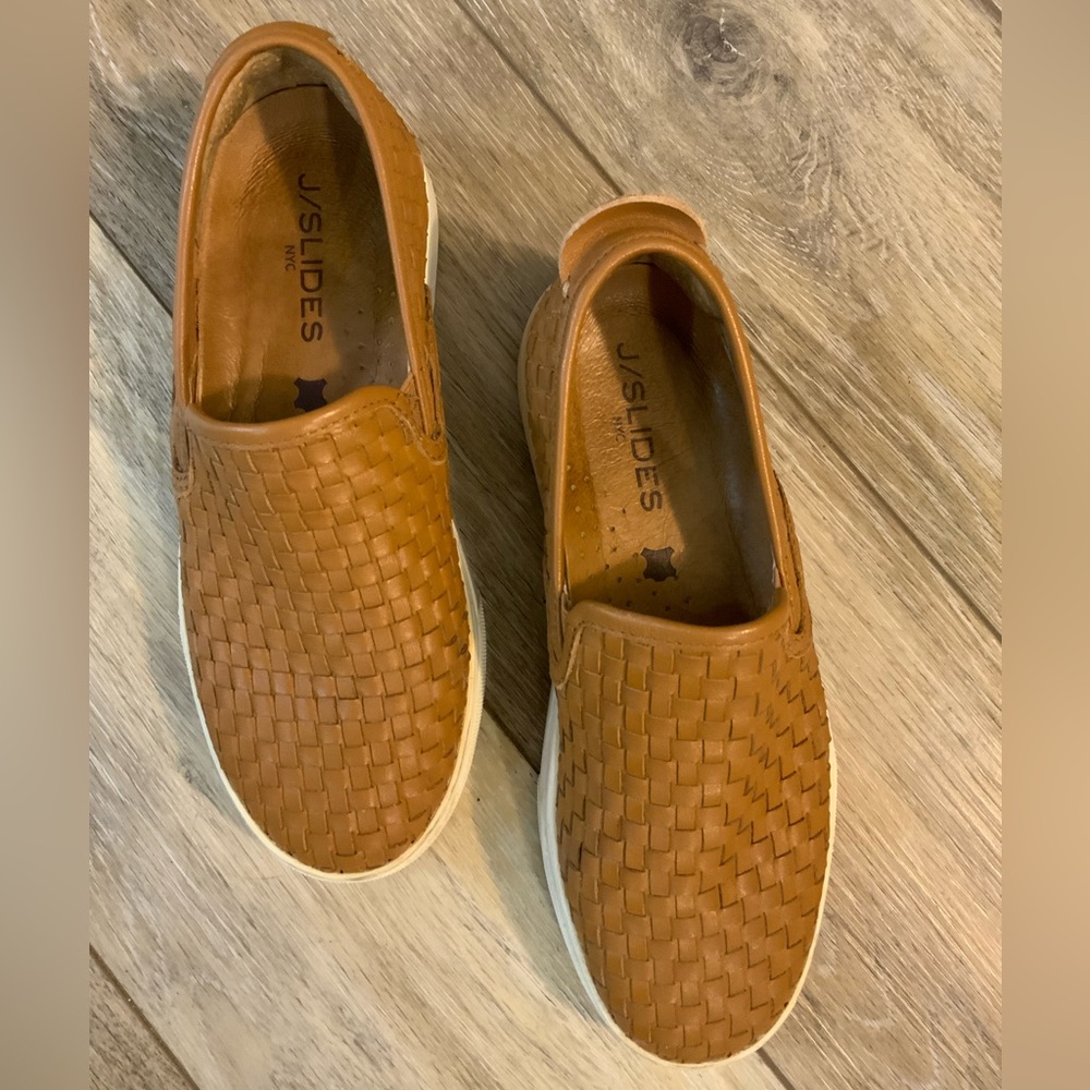J/SLIDES Men's Woven Brown Slip-Ons